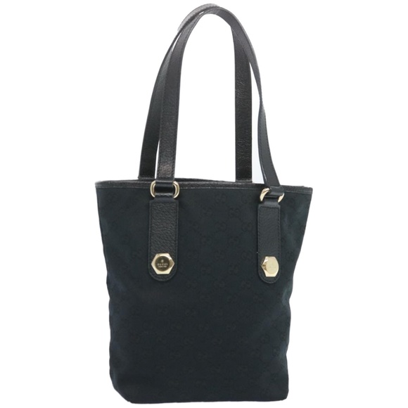 GUCCI GG Canvas Hand Bag Black 153361 Auth 66928 - Picture 1 of 16